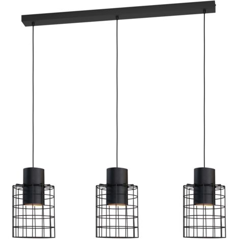 Suspension EGLO Milligan 3xE27 Noir (1/5)