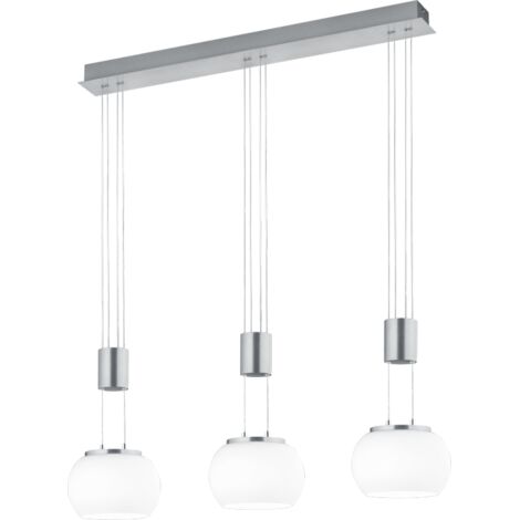Suspension led 3x8w 3x900lm 3000k hauteur reglable verre blanc nickel mat - trio - madison 60769445 60769445 60769445 60769445 60769445 60769445 60769445 60769445 60769445 (1/3)