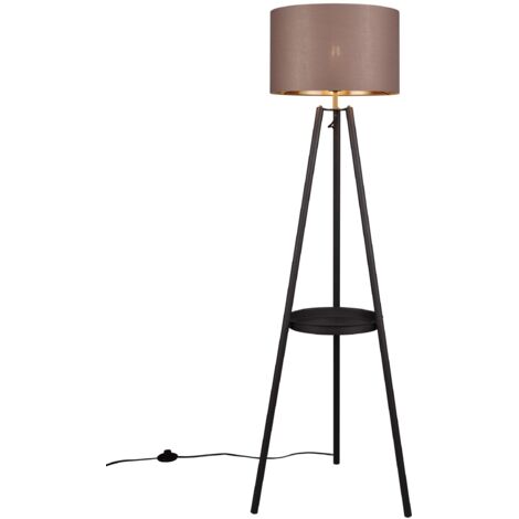 Lampadaire trois pieds design avec abat-jour tissu (1/5)