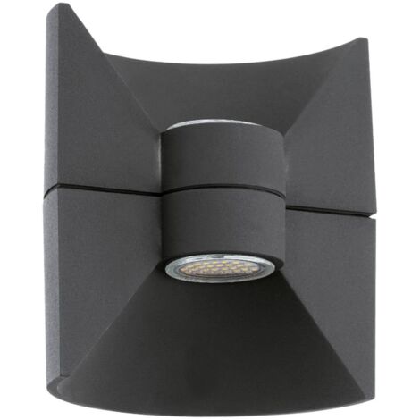 Applique extérieure en forme de X Redondo LED H17,5 cm IP44 - Noir - Gris (1/3)