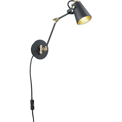 Lampe de lecture Edward noir avec de l'or - 208870132 (1/9)