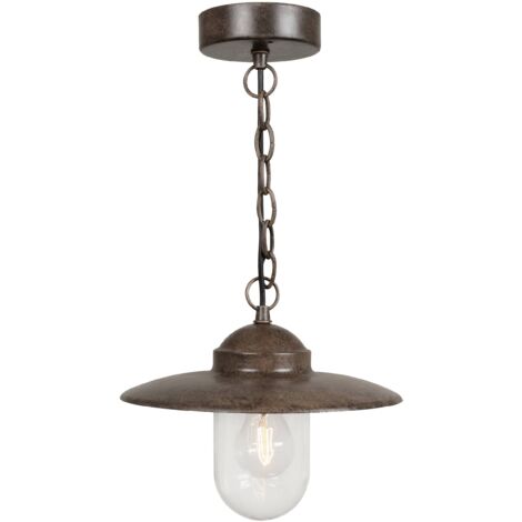 Nordlux – Suspension d'extérieur 72805009 E27 – Acier galvanisé rouille – IP23 pour espaces extérieurs – Hauteur 240mm, Longueur 110cm, 230V - S630272 (1/6)