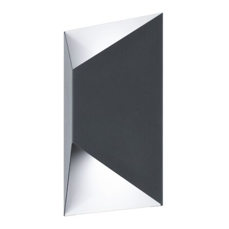 Applique triangulaire extérieure Predazzo LED H21 cm IP44 - Anthracite - Gris (1/4)