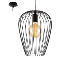 Lampe suspendue acier Newtown D27 cm - Noir - Noir
