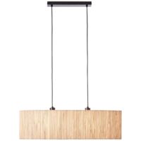 Lampe suspendue Wimea Oval 78cm noir – jonc de mer – pour espaces modernes – finition élégante – éclairage intérieur – Brilliant