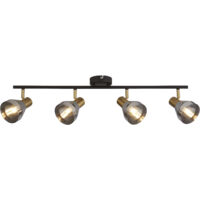 Plafonnier lampe de salon plafonnier spots réglable verre acier
