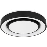 Globo - plafonnier - Sully - noir - métal - Ø 38cm - LED -