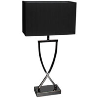Lampe Omega 1x40W E27 Noir Chromé H52