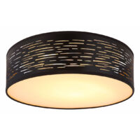 Globo Tunno Plafonnier cylindrique noir LED 3000-6000K