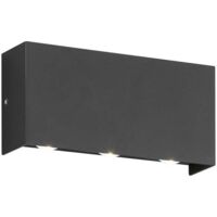 Lampe de jardin applique murale extérieur LED métal noir spot mural IP54