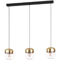 Lampe suspendue Maryvilla Glass est claire, Gol