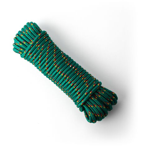 SNURO Corde Polypropylène Tressée (8 mm, 20 m) - Corde Solide en PP tressée - Paracorde Solide et Légère pour l'Extérieur, la Survie et le Jardin - Résistance à la rupture 918kg
