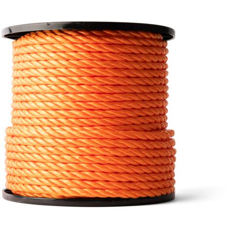 SNURO Corde Polypropylène (6mm, 50M, orange) - Universelle et polyvalente, des solutions pratiques pour tous les besoins