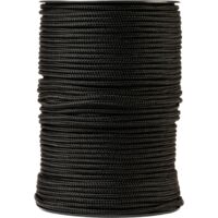 Corde nylon tressée 3mm 100m noire – Paracorde polyamide résistante à l'abrasion – Charge de rupture 170kg pour usages extérieurs exigeants