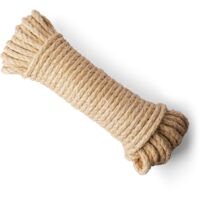 SNURO Corde Sisal (10 mm, 20 m) pour Arbre à Chat ou Griffoir pour Animaux et Décoration - Corde Sisal 100 % Naturel de la Plante Agave - Diamètre 10 mm