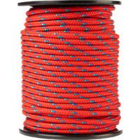 Corde polypropylène tressée 6mm 50m – Charge de rupture 531kg – Pour camping, transport d'objets encombrants – Couleur rouge, bleu, vert