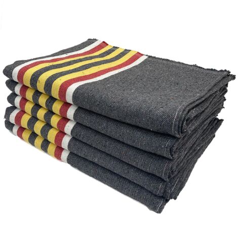 Lot de 5 Couvertures Epaisses de Protections de Meubles pour le Déménagement, Transport et Stockage- 150 x 200 cm - 410 gr/m² - couverture 100% Textile Recyclé - Fabrication Francaise