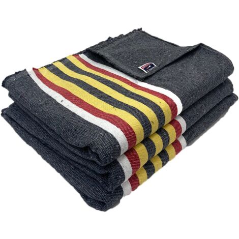 Lot de 3 Couvertures Epaisses de Protections de Meubles pour le Déménagement, Transport et Stockage- 150 x 200 cm - 410 gr/m² - couverture 100% Textile Recyclé - Fabrication Française