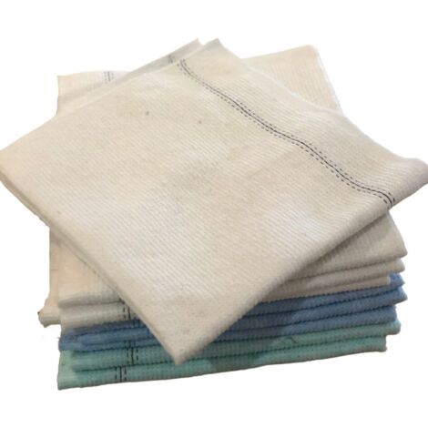 Lot de 10 Serpillères Couleurs Absorbantes Coton/Viscose 50 x 60 cm - Fabriqué en France