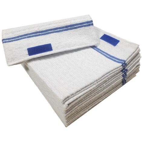 Lot de 10 serpillières Gaufrées Auto-Fixantes - 50 x 50 cm - Très absorbantes pour tous type de sols - Fabrication Française (1/5)