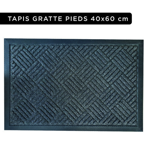LNT France - Tapis Gratte-Pieds, paillasson pour intérieur ou extérieur, Anti-salissures, Résistant, Lavable & Antidérapant - 40x60cm