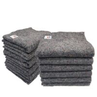 Lot de 12 Couvertures Garde Meubles France - pour Déménagement - Protection Meubles- Transport et Stockage - 150 x 200 cm - 330 g/m² - Couverture 100% Textile Recyclé