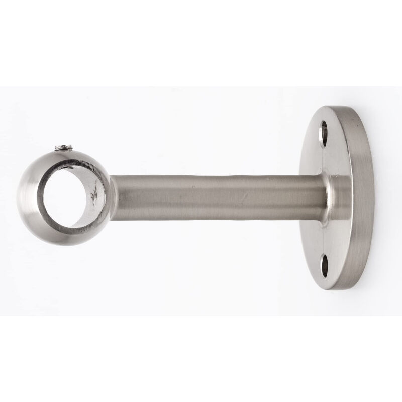 Support Pour Tringle à Rideaux Ateliers28 - En Métal Chromé Satiné, Diamètre 7 Cm, Adhésif Sans Perçage