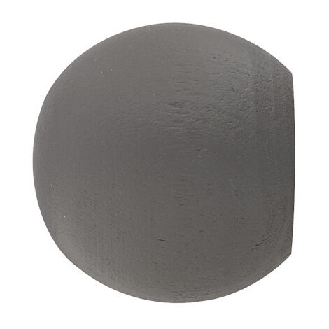 1 Embout Boule Bois - Gris Mat - Diamètre 28 (1/3)
