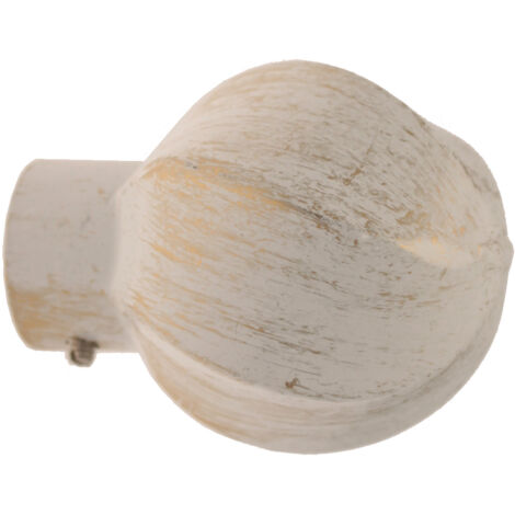 1 Embout Ballon - Blanc Patiné Or - Diamètre 20