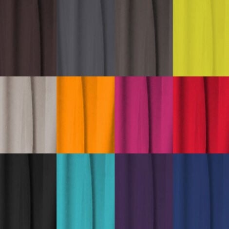 Rideau Occultant Rouge - Polyester - Obscurité Totale