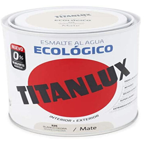 TITANLUX Email Blanc Mat Pierre - Écologique - 750 ml