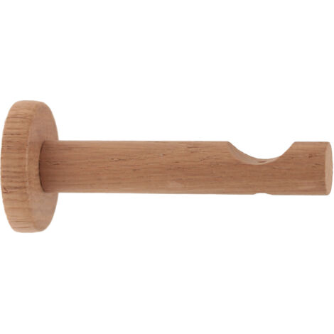 Support tige pour tringle à rideau en bois naturel – Hauteur 9,5 cm – Diamètre 28 mm – Installation sans perçage – Ateliers 28