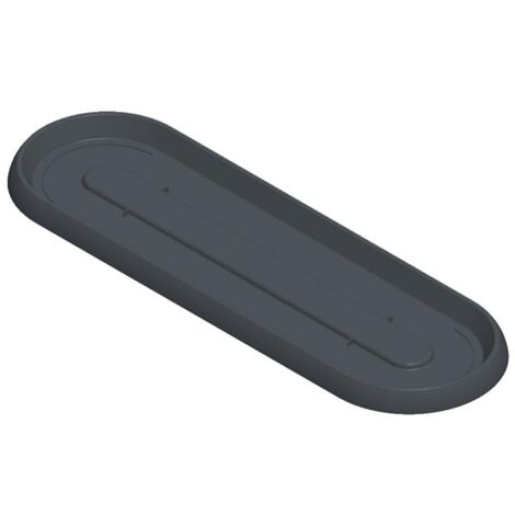 EDA – Soucoupe pour jardinière Cancun 80 cm – Gris anthracite – Dimensions 69,1 x 22 x 2,9 cm – Polypropylène résistant aux chocs et UV