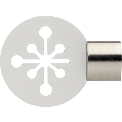 1 Embout Flocon - Blanc Mat - Diamètre 28 (1/2)