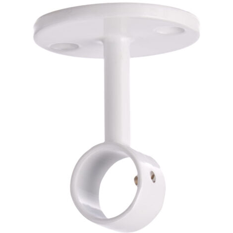 Support œillet rideau blanc – Plastique – Fixation plafond solide – Pour tringles jusqu'à 10 cm de diamètre – Ateliers 28