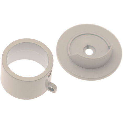 1 Support Entre-Murs Bague Serrage - Blanc Laqué - Diamètre 28 (1/2)