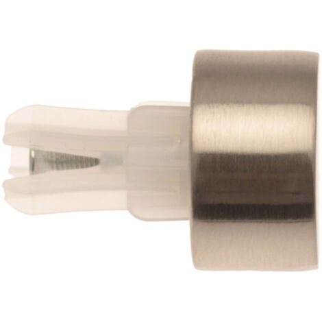 2 Embouts Bouchon - Chrome Mat - Diamètre 20 (1/4)
