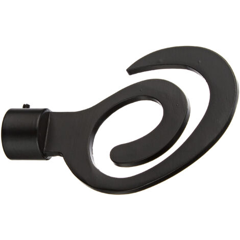 Embout Rideaux Twist D20 Noir Mat - Ateliers 28