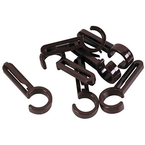 Lot de 10 agrafes 1 branche – Anneaux ø35 et ø28 – Plastique marron pour fixation robuste – Usage professionnel – Ateliers 28