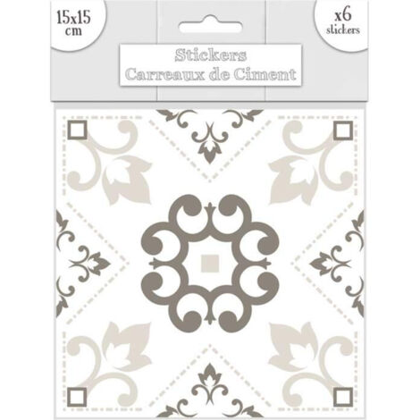 Stickers Carreaux Ciment Greige - Lot de 6 (1/3)