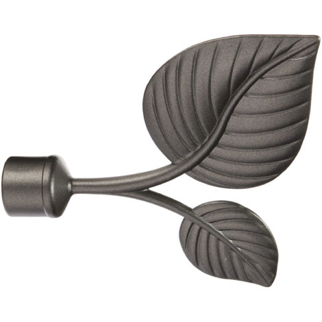 Embouts Rideaux Double Feuilles Patine Ivoire Ateliers28