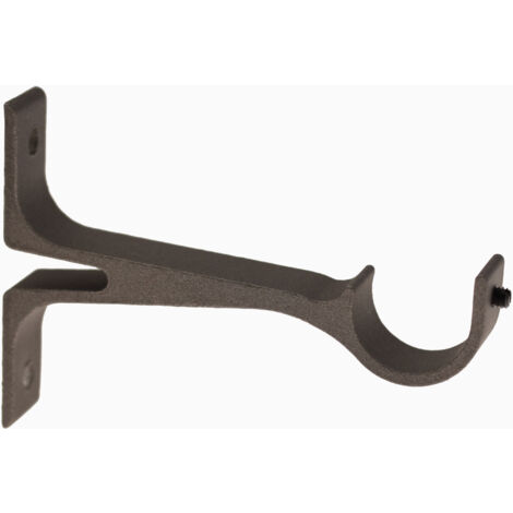 2 Supports Mur Equerre - Graphite - 7,5CM - Diamètre 20 (1/2)