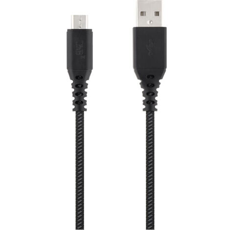 Câble Micro USB renforcé 3m Xtremwork - Noir (1/3)