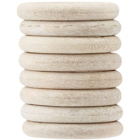 Ronds Bois Blanchis - Lot de 10 - Déco Rustique (1/5)