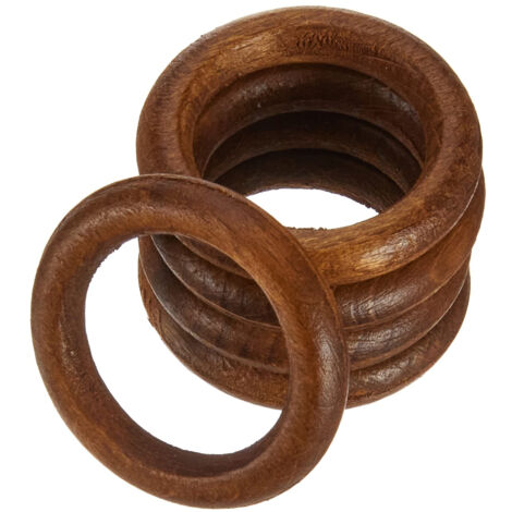 Anneaux Bois Décoratifs - Lot de 5