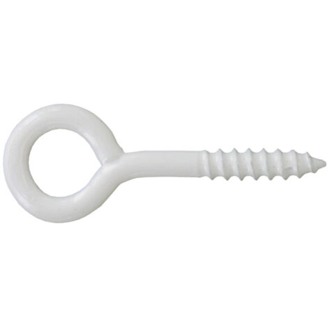 Pitons à visser plastique 3,5x20 - INVENTIV - Blanc - 8 pièces