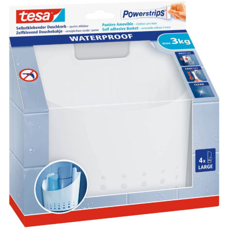 Panier Rangement Adhésif Waterproof Tesa Powerstrips Salle de Bain