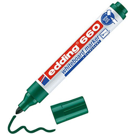 EDDING 660 Marqueur Tableau Blanc - Vert - Effaçable à Sec (1/5)