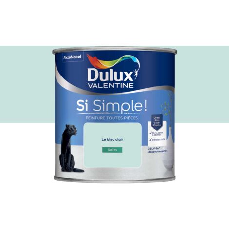 Peinture toutes pièces Dulux Valentine Si Simple  Satin Le Bleu Clair 0,5 L