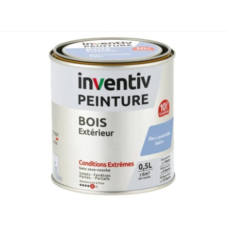 Peinture Extérieure Bois Bleu Lavande Satin 10 ans - INVENTIV